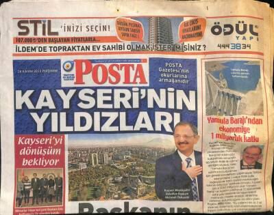 Posta Gazetesi Kayseri Eki 28 Kasım 2013 - Yamula Barajından Ekonomiye 1 Milyarlık Katkı GZ100463 - 1