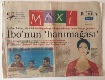 Posta Gazetesi Maxi Eki 23 Ağustos 1997 - İbrahim Tatlısesin Hanımağası Derya Tuna GZ31246 - 1