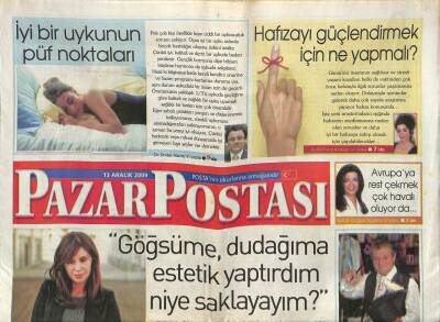 Posta Gazetesi Pazar Eki 13 Aralık 2009 - Taş Devri Diyeti GZ109904 - 1