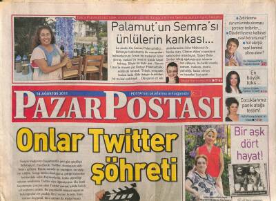 Posta Gazetesi Pazar Eki 14 Ağustos 2011 - Dedesi Atatürke Kendisi Stinge Yemek Yaptı GZ116497 - 1