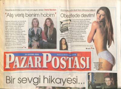 Posta Gazetesi Pazar Eki 26 Kasım 2006 - Emre Aydın Kızlara Şüpheyle Bakıyorum Artık GZ104860 - 1