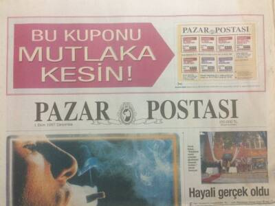 Posta Gazetesi Pazar Postası Eki 1 Ekim 1997 - Alkol Kaplansa Esrar Faredir GZ38640 - 1