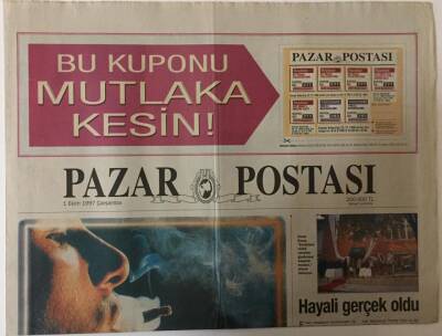 Posta Gazetesi Pazar Postası Eki 1 Ekim 1997 - Faruk Saraç Erkeklere Renkli Ceket Giydirme Hayali Gerçek Oldu GZ26105 - 1