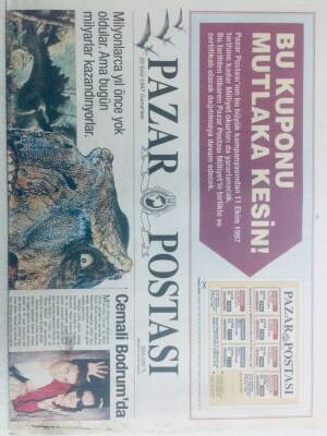 Posta Gazetesi Pazar Postası Eki 20 Eylül 1994 - Cilalı Dinazor Devri GZ40584 - 1