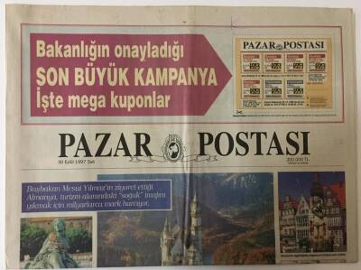 Posta Gazetesi Pazar Postası Eki 30 Eylül 1997 - Almanya Turistini Arıyor GZ26111 - 1