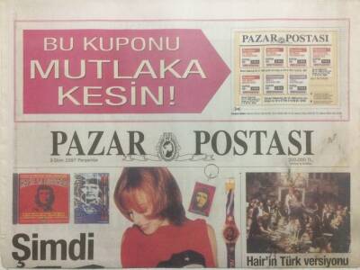 Posta Gazetesi Pazar Postası Eki 9 Ekim 1997 - Hairin Türk Versiyonu GZ38638 - 1