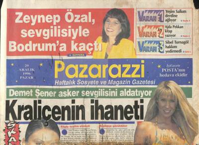 Posta Gazetesi Pazarazzi Eki 29 Aralık 1996 - Ajda Pekkan Yediklerini Kitap Yapacak GZ96359 - 1
