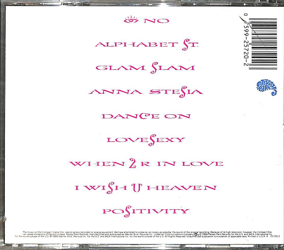 Prince - Lovesexy CD (İkinci El) CD4161 - 2