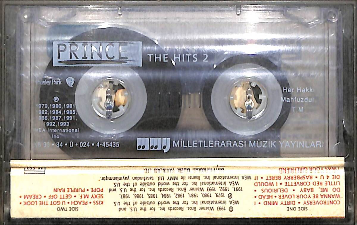 Prince – The Hits 2 Orijinal Kaset (İkinci El) * Warner Bros. - Paisley Park - 1993 - Milletlerarası Müzik Yayınları * KST31169 - 2