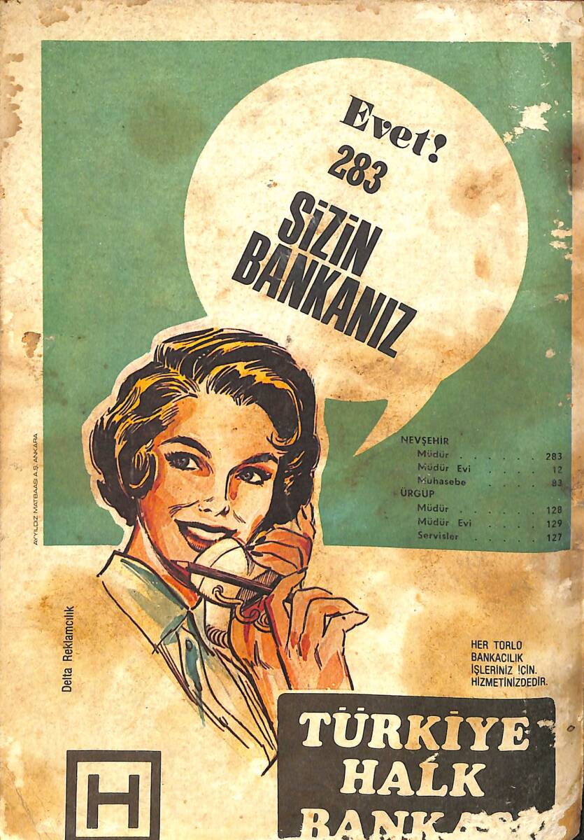 PTT Nevşehir İli Telefon Rehberi 1970-1971 NDR99580 - 3