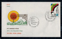 PTT Onbininci Köyde 1983 Fdc İlk Gün Zarfı PPT620 - 1