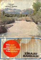 PTT Tunceli İli Telefon Rehberi 1975 NDR99578 - Gökçekoleksiyon