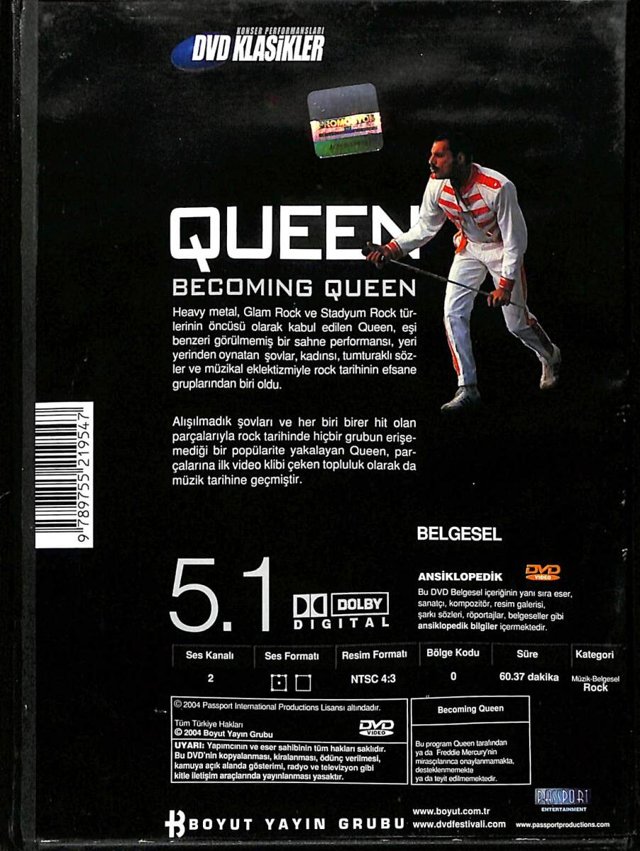 Queen - Becoming Queen Belgesel DVD Film (İkinci El) DVD2897 - 2