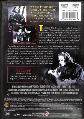 Queen Christina DVD Film (İkinci El) - Garbo DVD2081 - 2