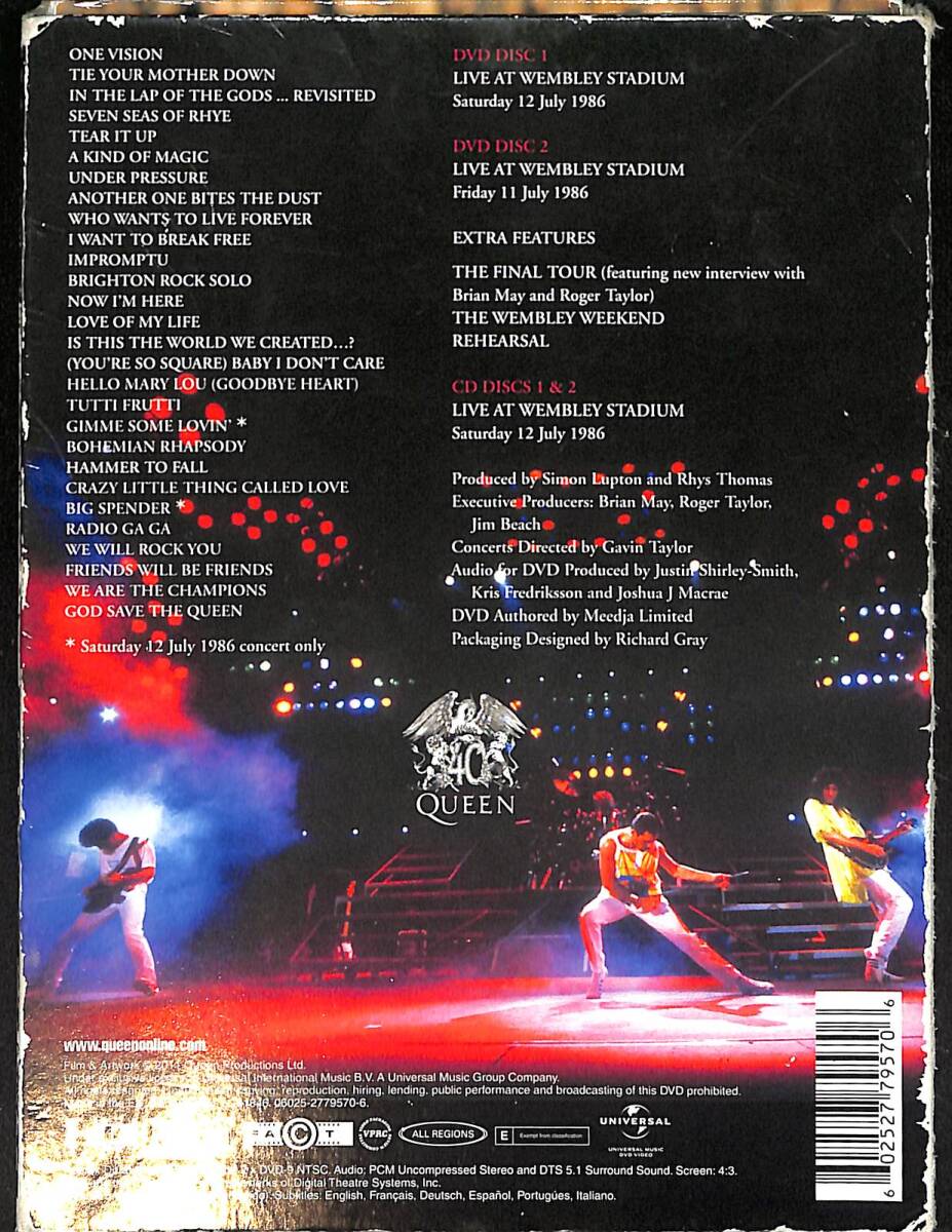 Queen Live At Wembley Stadium - 25 th Anniversary Edition - 2 DVD + 2 CD (İkinci El) DVD2691 - 3