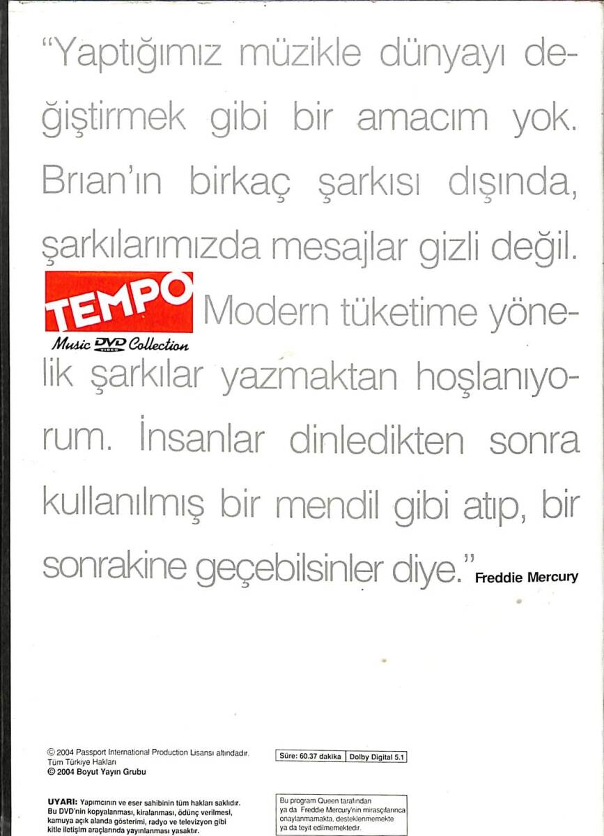 Queen: We Will Rock You Becoming Queen Belgeseli DVD Film (İkinci El) DVD2911 - 2