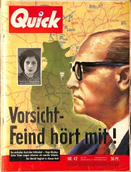 Quick Magazine 19 October 1957 - Hugo Bleicher, Odile Mallet, Britta Adenauer NDR85491 - Gökçekoleksiyon