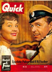 Quick Magazine 26 July 1958 - Liselotte Pulver and O.W.Fischer, Führer NDR85485 - Gökçekoleksiyon