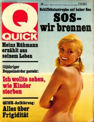 QUICK Nr. 24 12 Juni 1968 - Schiffskatastrophe Auf Hoher See SOS Wir Brennen NDR83596 - Gökçekoleksiyon