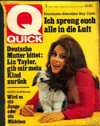 QUICK Nr. 3 13 Januar 1968 - Liz Taylor - Schwacher König Tapfere Frauen NDR83601 - Gökçekoleksiyon