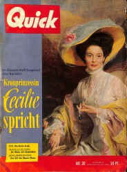 QUICK Nr. 30 23 Juli 1955 - Kronprinzessin Cecilie Spricht , Prinzessin Alexandra NDR83679 - Gökçekoleksiyon
