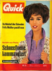 QUICK Nr. 35 30 August 1958 - Evelin Hinterher Angst, Giba Argert Hollywood NDR83616 - Gökçekoleksiyon