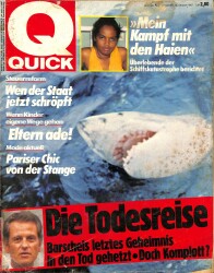 QUICK Nr. 43 14 October 1987 - Die Todesreise Barschels Letztes Geheimnis NDR83583 - Gökçekoleksiyon