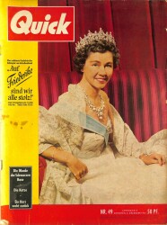 QUICK Nr. 49 3 Dezember 1955 - Sophia Loren, Silvana Mangano, Kapak Yunanistan Kraliçesi Friederike NDR83627 - Gökçekoleksiyon