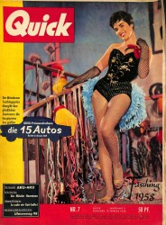 QUICK Nr. 7 15 Februar 1958 - Zum Titelbild, Maria Vos Brauns Rivale. Der Mond NDR83614 - Gökçekoleksiyon