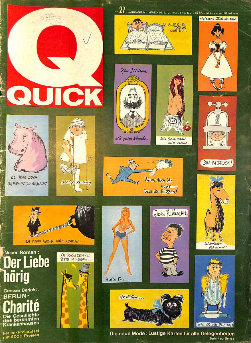 QUICK – Nr.27 – 2 Juli 1961 – Dr. Otto Heinrich – Kurt Schreiber – Peter Thran – Oliver Graham – Franz Baur – Walther Kopp NDR100783 - 1