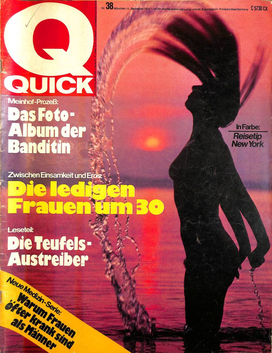 QUICK – Nr.38 – 12 September 1974 – Gabriele Becker – Maxi Welter – Suse Fricke – Heidi Pohl – Monica Lohse NDR100828 - 1