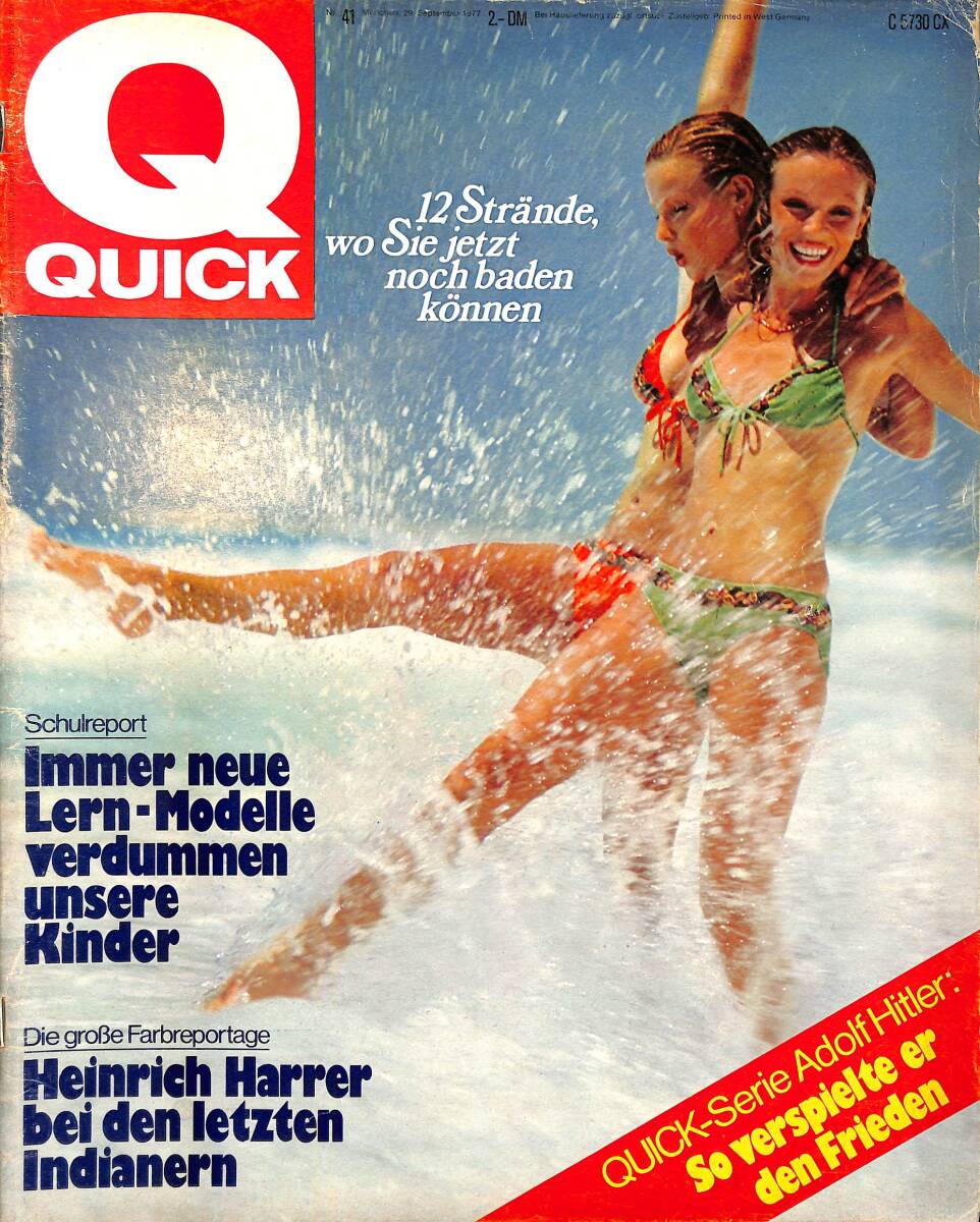 QUICK – Nr.41 – 29 September 1977 – Hermann Dietzfelbinger – William Conrad – Jimmy Carter – Gracia von Monaco – Prinz Albert NDR100792 - 1