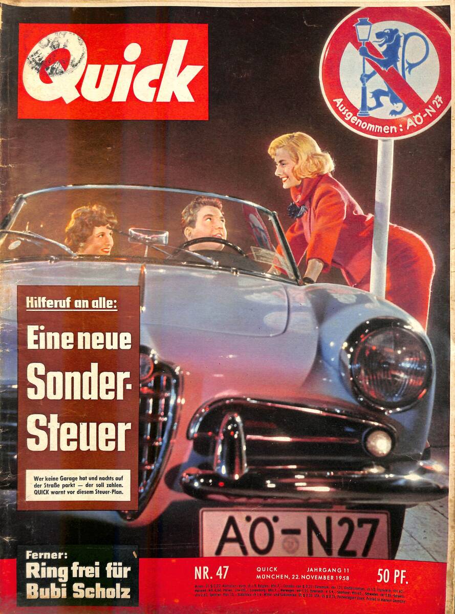 QUICK – Nr.47 – 22 November 1958 – Prinzassin Margaret – Lebenslänglich statt Lebenslänglich: Aldo und Marisa NDR100833 - 1