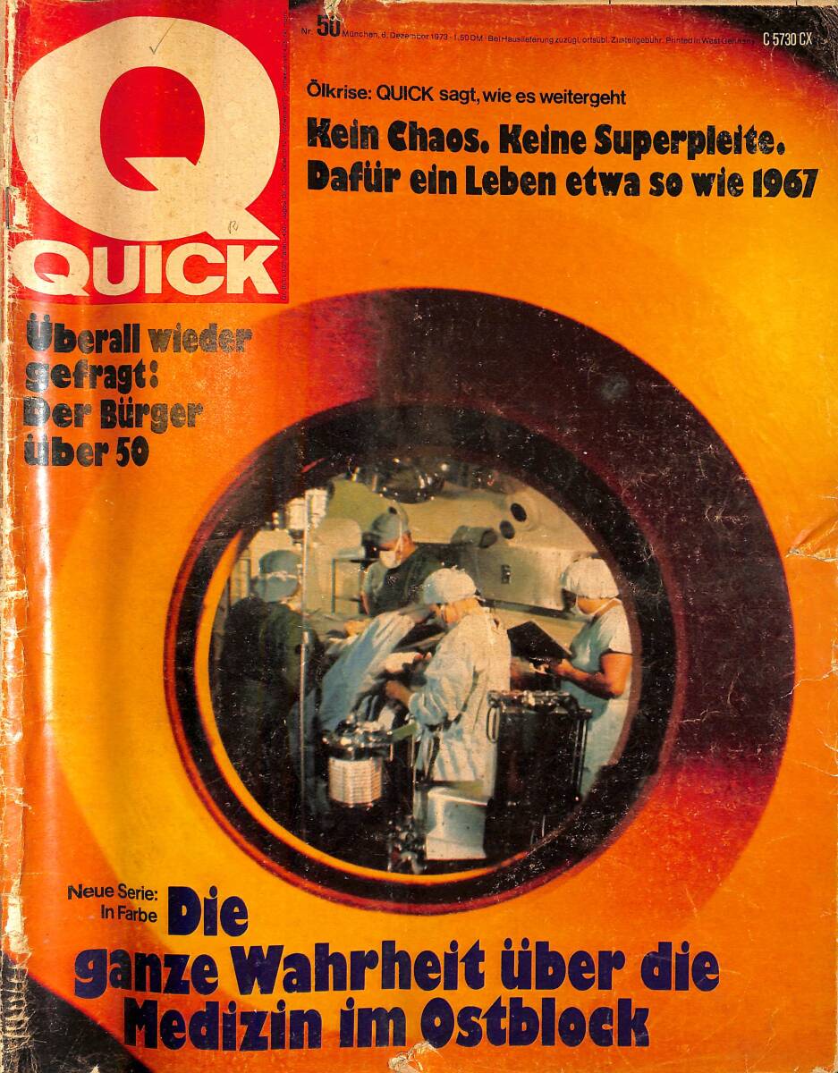 QUICK – Nr.50 – 6 Dezember 1973 – Richard Peters – Joyce Myatt – Mehr Platz – Martin Söllner NDR100801 - 1