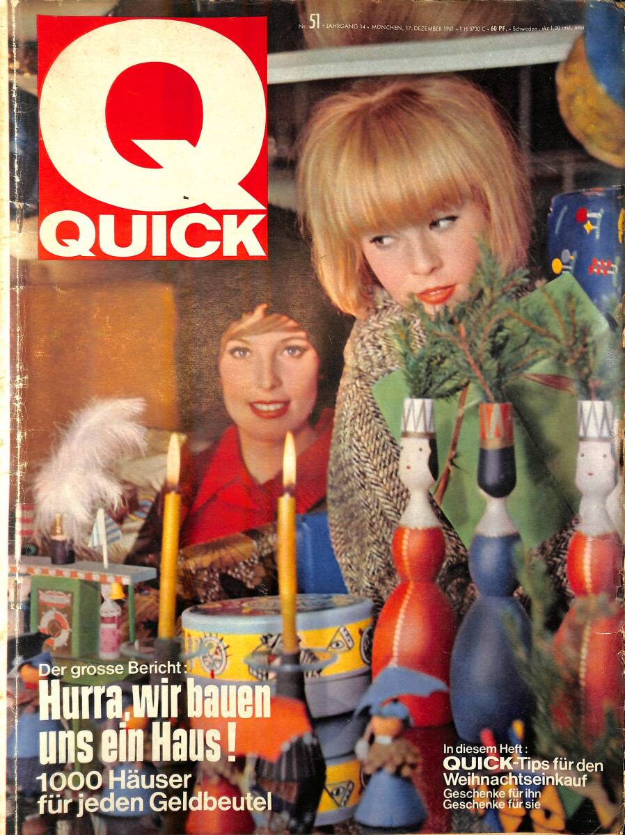 QUICK – Nr.51 – 17 Dezember 1961 – Sophia Loren – Jahren Liana Verliebte Partner: Judith und Joachim – Johannes Mario Simmel NDR100805 - 1