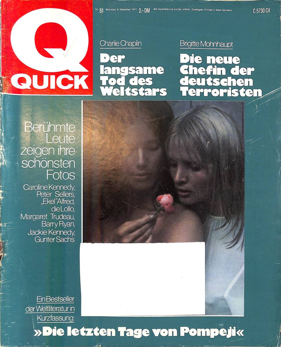 QUICK – Nr.51 – 8 Dezember 1977 – Pavla Ustinov – Eberhard Schellhaus – Michael Kohl – Berthold Beitz – Charlie Chaplin NDR100804 - 1
