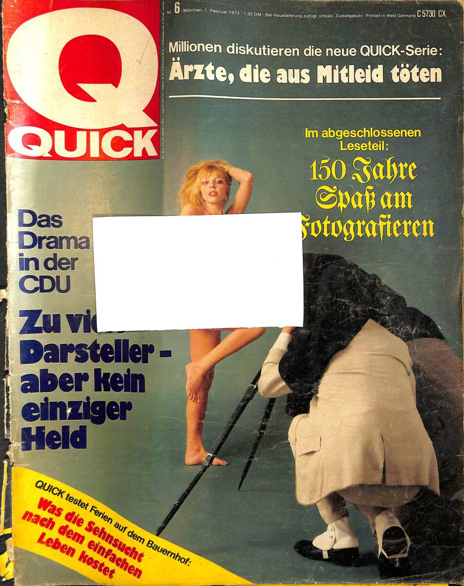 QUICK – Nr.6 – 1 Februar 1973 – Wilheim Beeker – Heinz Wühr – Robert Cleyman – Herman Kraam-winkel – Willy Lawler – Peter Thatcher – Roberto Burroni NDR100794 - 1
