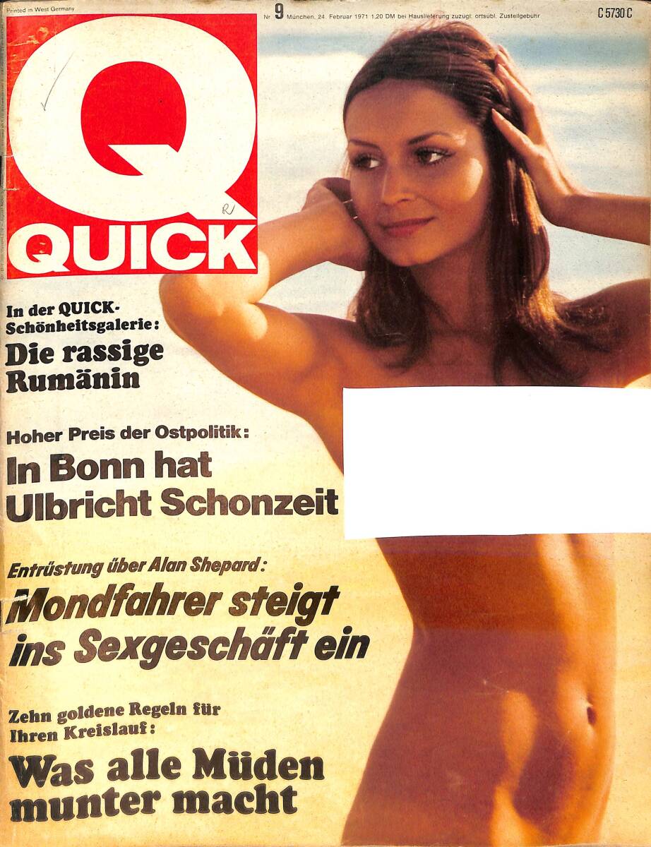 QUICK – Nr.9 – 24 Februar 1971 – Franz Josef Strauß – Victoria Principal – Marlene Dietrich – Peter Garden – Nina Ridth – Rainer Günzler NDR100841 - 1