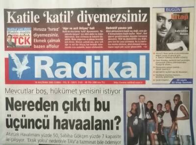 Radikal Gazetesi 10 Haziran 2005 İşgal Gücü Irakta Hukuku Çiğniyor - Kıbrıs İçin Zorlu Mesai - GZ37813 - 1