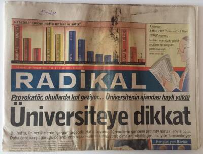 Radikal Gazetesi 10 Mart 1997 - Provokatör Okullarda Kol Geziyor ... GZ13734 - 2