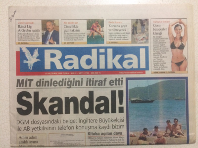 Radikal Gazetesi 11 Haziran 2004 - Mit Dinlediğini İtiraf Etti.Skandal GZ23741 - 1