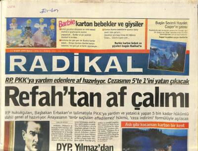 Radikal Gazetesi 11 Mart 1997 - Viking Liman Kenti Geliyor - Taksimin Kaderi Çiziliyor GZ118129 - 1
