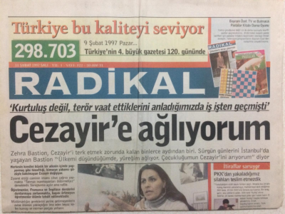 Radikal Gazetesi 11 Şubat 1997 - Cezayire Ağlıyorum GZ27490 - 1