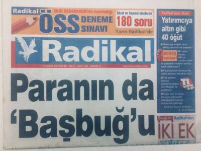 Radikal Gazetesi - 11 Şubat 2001 - Paranın Da Başbuğu GZ46776 - 1