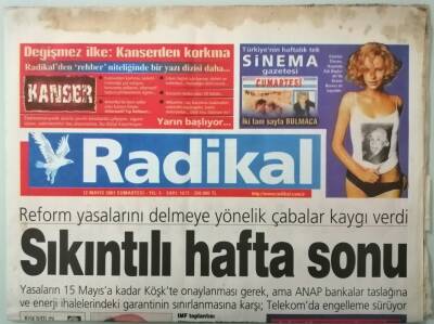 Radikal Gazetesi 12 Mayıs 2001 Reform Yasalarını Delmeye Yönelik Çabalar Kaygı Verdi -GZ37369 - 1
