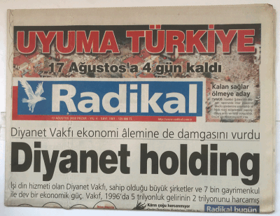 Radikal Gazetesi 13 Ağustos 2000 - Uyuma TÜRKİYE GZ5467 - 1
