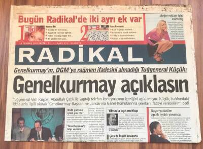 Radikal Gazetesi 13 Temmuz 1997 - Genelkurmay Açıklasın GZ1711 - 2