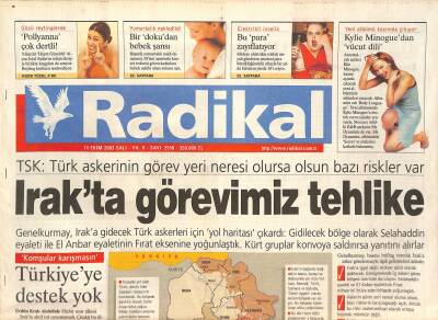 Radikal Gazetesi 14 Ekim 2003 - Kerkük Korumada - Baykalın Rakibi Erol Tuncer - Şenol Güneş Kuradan Memnun GZ127090 - 1