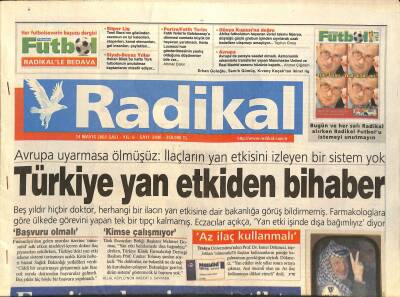 Radikal Gazetesi 14 Mayıs 2002 - Erdoğanın Malı Tehlikede ! - Emekli Paşalara Takipsizlik Kararı GZ127993 - 1