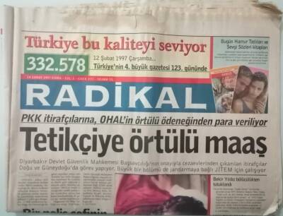 Radikal Gazetesi 14 Şubat 1997 Bir Polis Şefinin Susurluk Feryadı -GZ37566 - 1